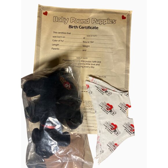 Tonka Pound Puppies Plush Toy Black Machine Washable Vintage 1986 - Picture 5 of 15